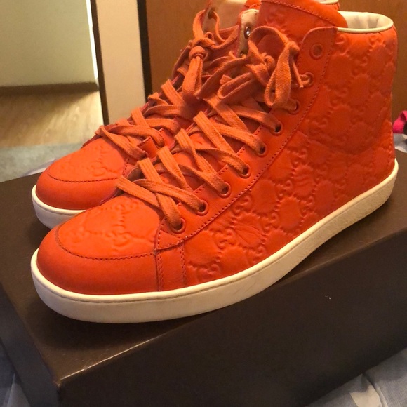 orange gucci sneakers
